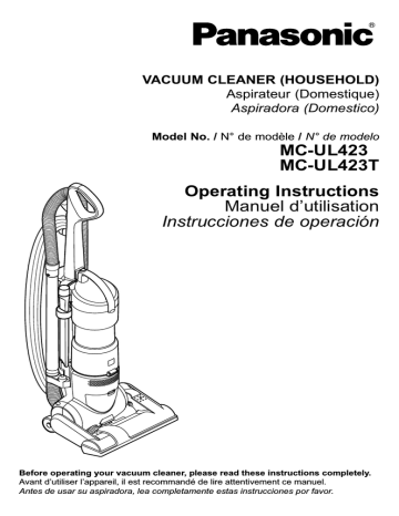 Panasonic MC-UL423 vacuum cleaner Operating instructions | Manualzz