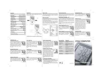 Bell F20 Speedometer Manual