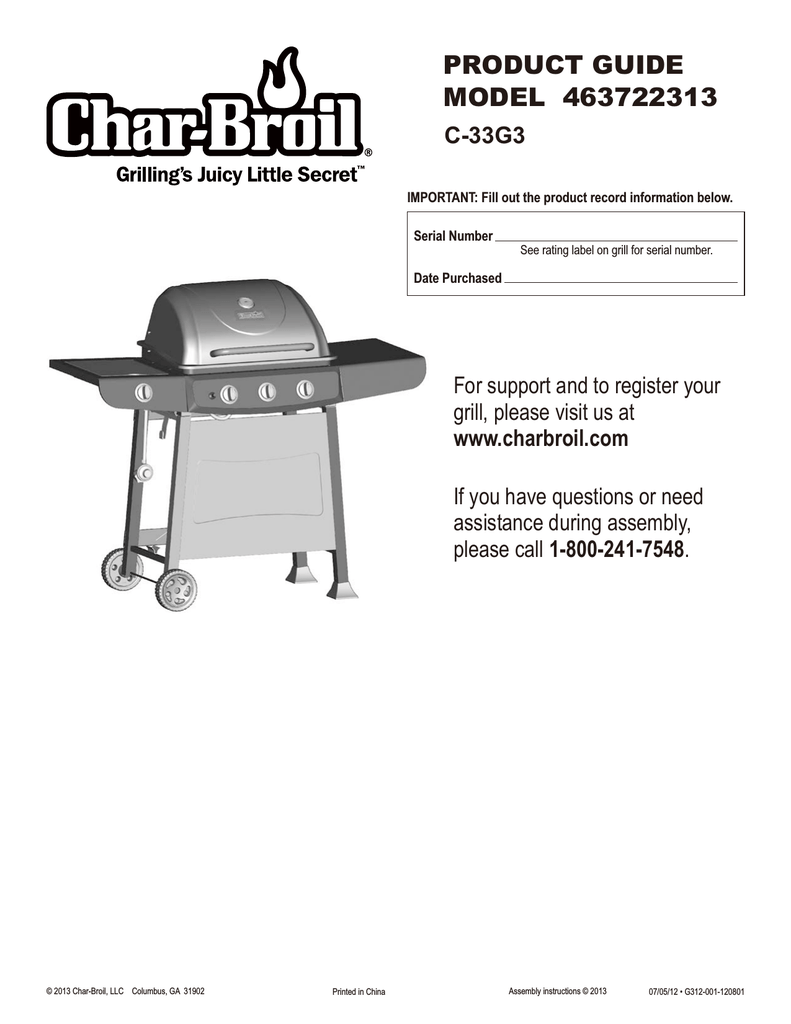 Char Broil C 33G3 User guide Manualzz