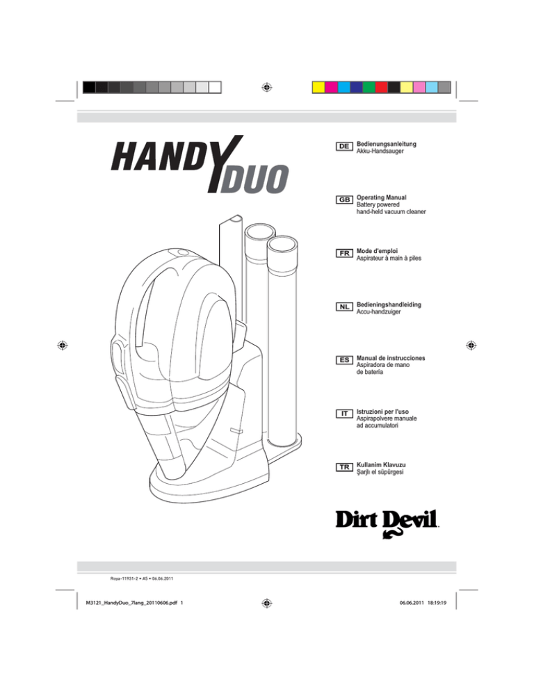Dirt Devil M3121 Datasheet Manualzz