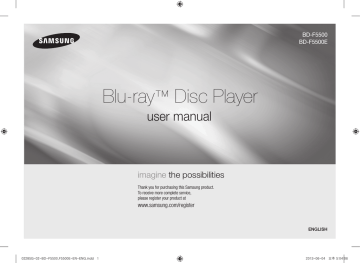 Samsung BD-F5500E User manual | Manualzz