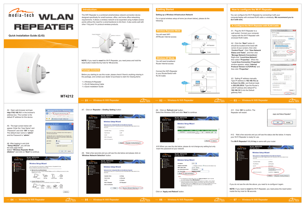 Wirelessn wifi repeater manual