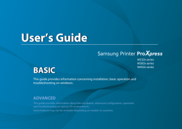 Samsung SL-M3310ND User manual User's Guide | Manualzz