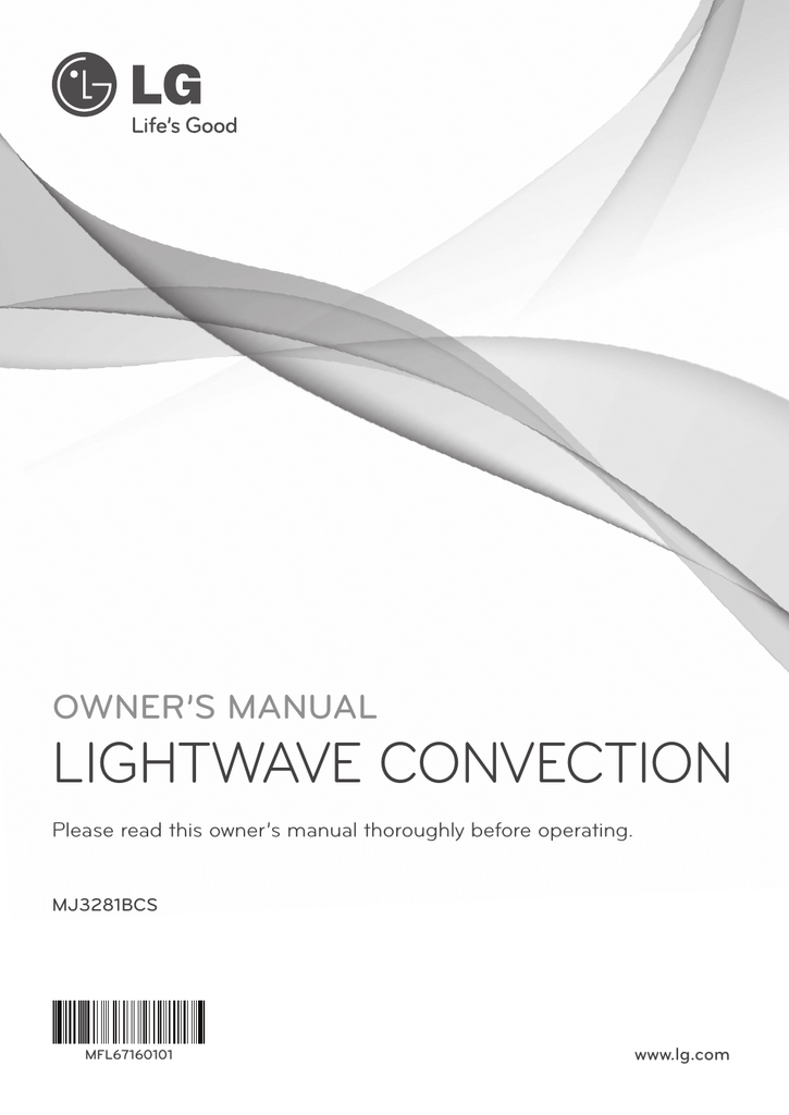LG MJ3281BCS microwave Owner's manual | Manualzz