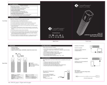CasePower A50 User manual | Manualzz