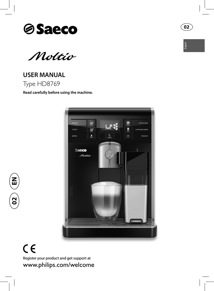 Saeco HD8769/08 User manual Manualzz