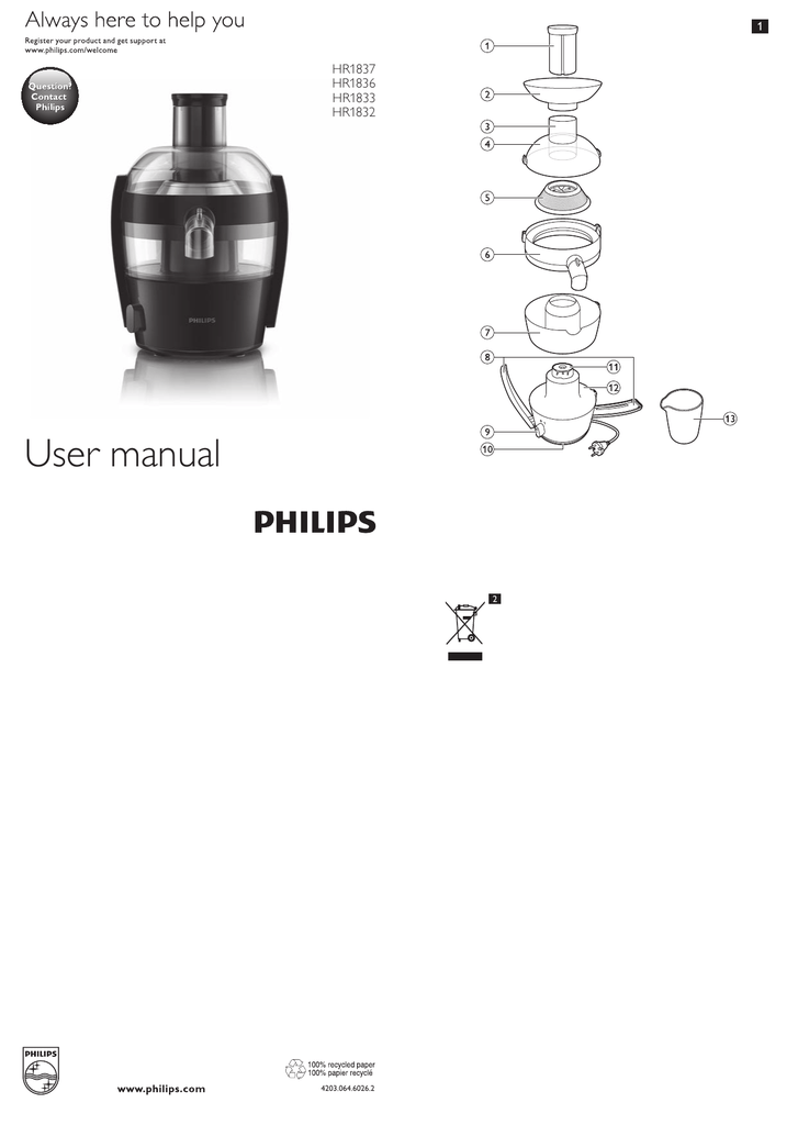 Philips Juicer Hr1832 Spare Parts Reviewmotors.co