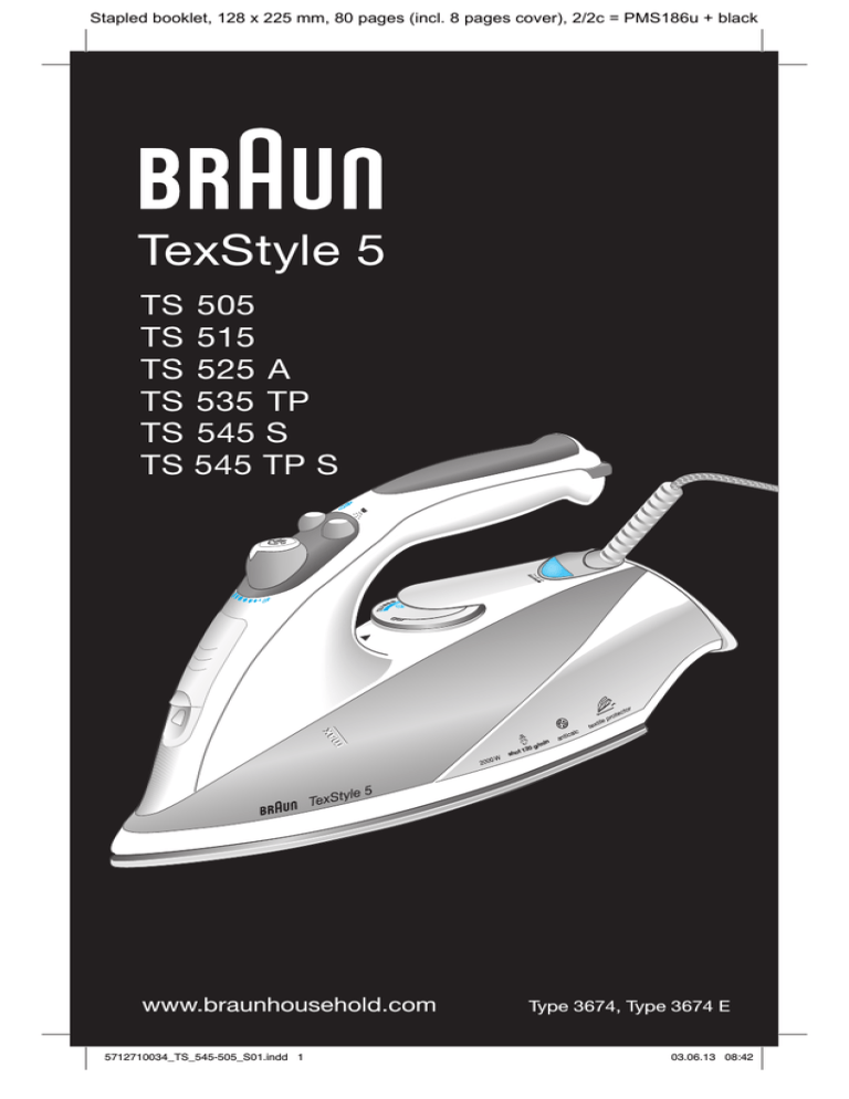 Braun Ts525a Texstyle 5 User Manual Manualzz