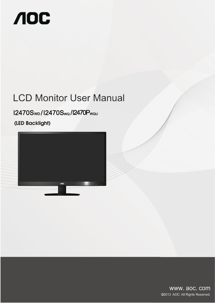 Aoc I2470pwqu User Manual Manualzz