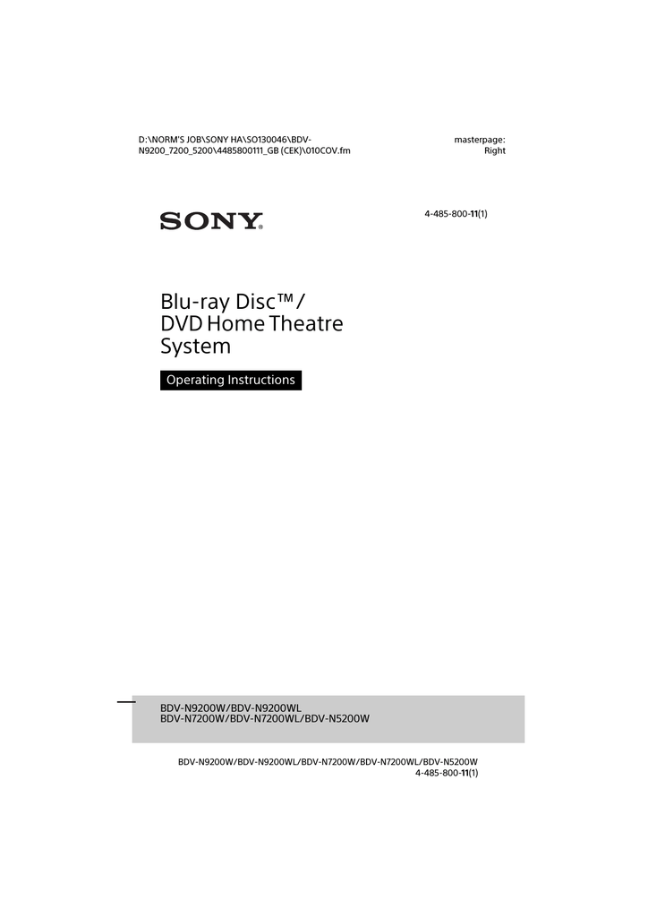 sony bdv 5200