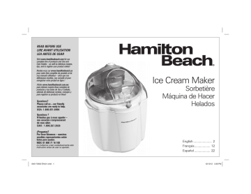 Hamilton beach ice cream maker instructions 1.5 quart online 68220