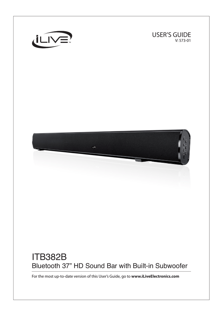 ilive sound bar itb382b
