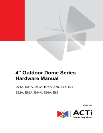 ACTi E77 surveillance camera User manual | Manualzz