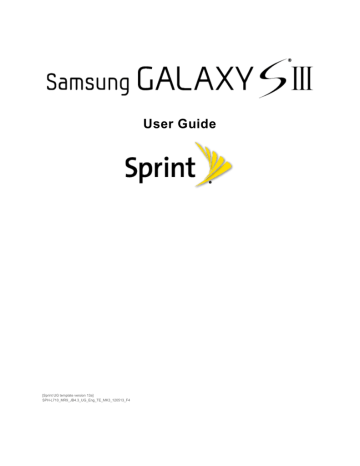 Sprint Samsung Galaxy S III 16GB 4G Blue User guide | Manualzz