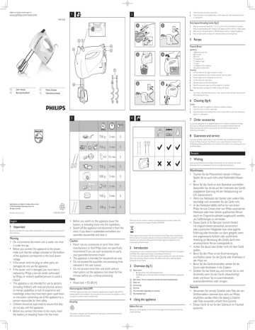 Philips HR1458/00 User manual User manual | Manualzz
