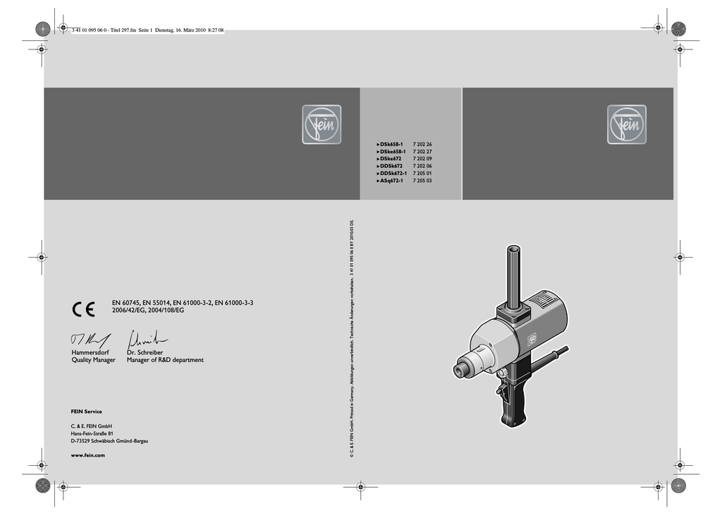 Fein Ddsk 672 1 User Manual Manualzz