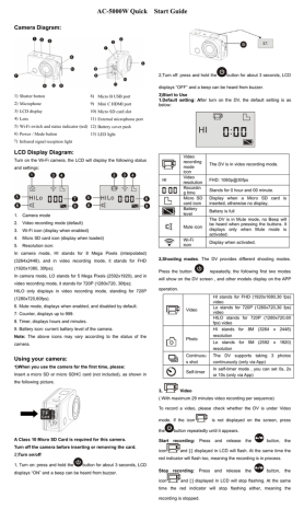 Denver DV-AC-5000W Quick Start Guide | Manualzz