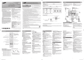 Samsung UN28H4000AF 27.5" Black User manual | Manualzz