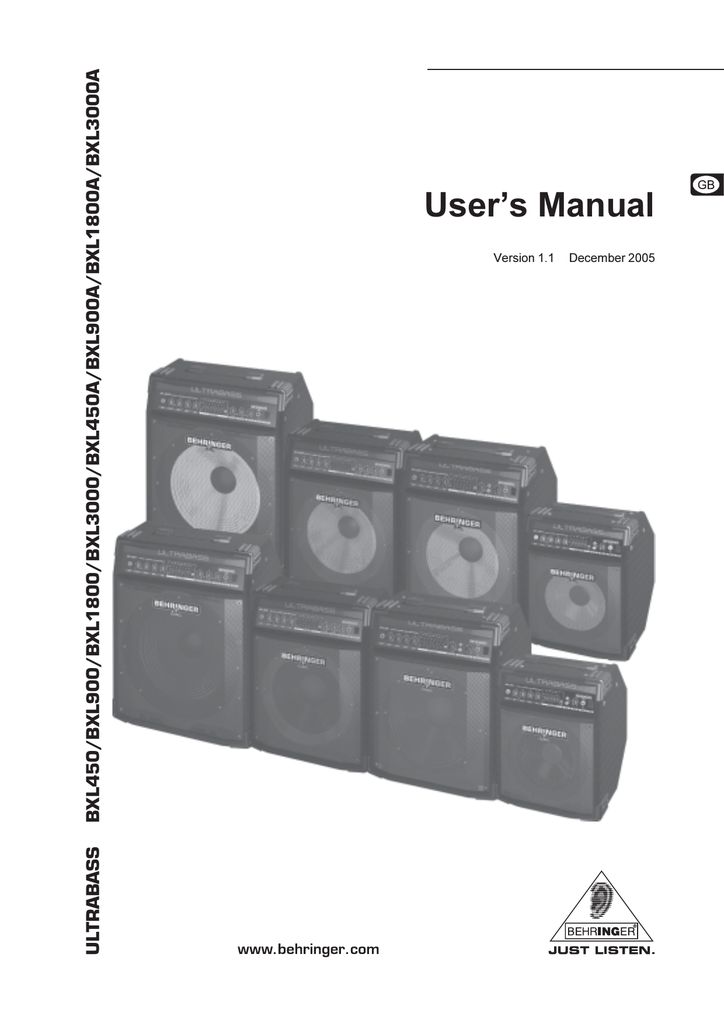 behringer ultrabass bxl1800