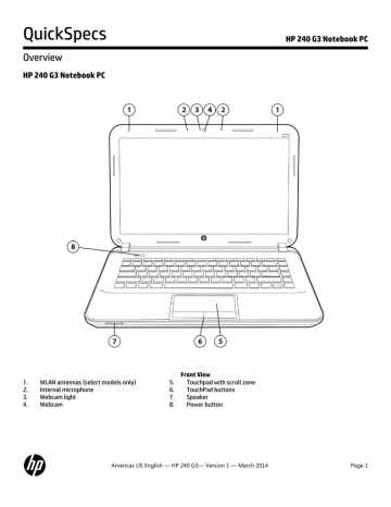 HP 200 240 G3 Specification | Manualzz