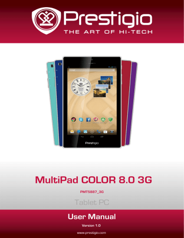 Prestigio MultiPad Color 8.0 3G Black User manual | Manualzz