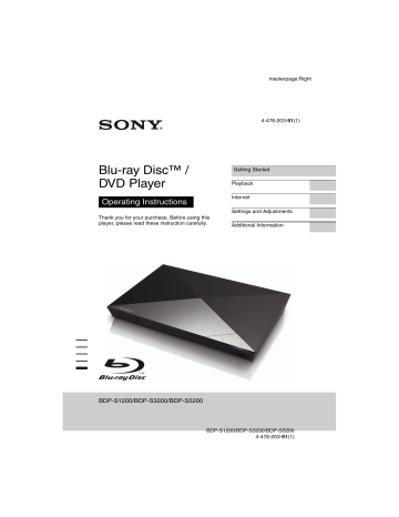 WARNING. Sony BDP-S1200, BDP-S3200, BDPS5200, BDPS3200, BDPS1200, BDP-S5200 | Manualzz