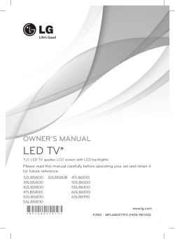 LG 50LB5800 - Owner's manual, Quick Setup guide, User manual | manualzz.com