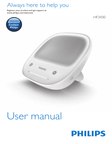 Philips HF3430/01 light therapy User manual | Manualzz