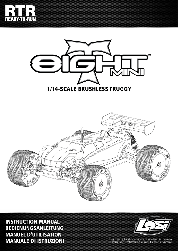 Losi Mini 8ight T Rtr Truggy Instruction Manual Manualzz