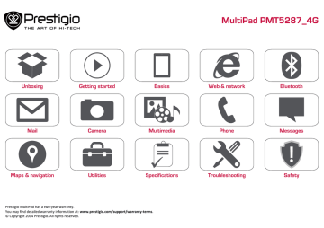 Prestigio MultiPad Ranger 8.0 4G 8GB 3G 4G Black Quick Start Guide | Manualzz