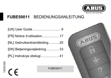 ABUS FUBE50011 remote control User guide | Manualzz