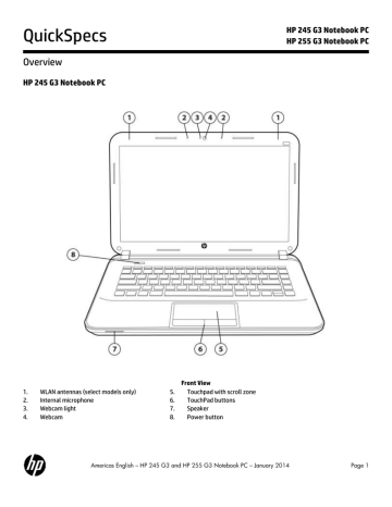 HP 255 G3 Specification | Manualzz