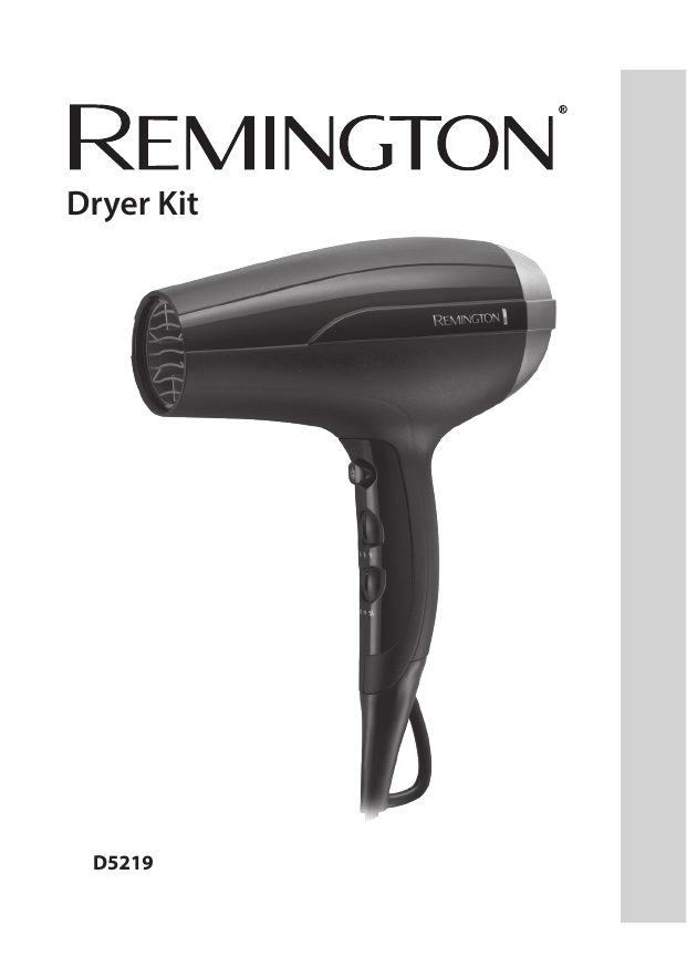 Remington Sèche-Cheveux Ionique, D5219 Manual de usuario | Manualzz