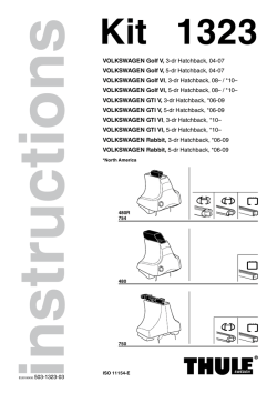 Thule Kit 1323 Assembly Instructions Manual manualzz