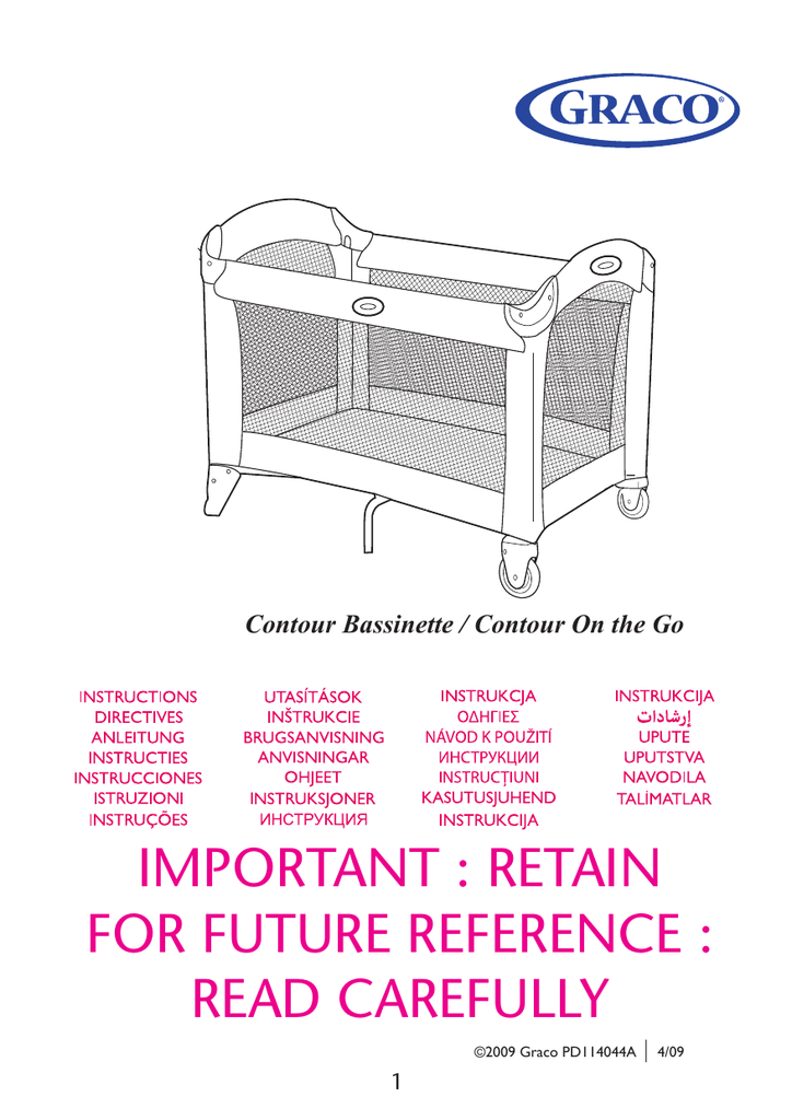 Graco travel hotsell cot assembly