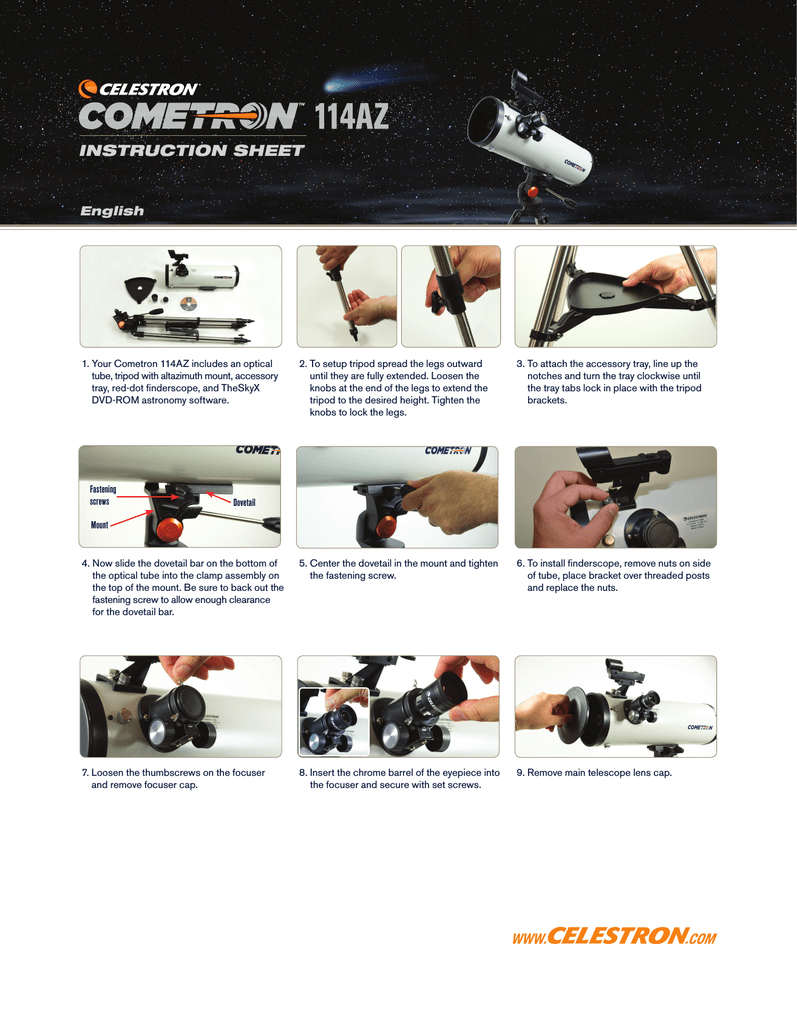 Celestron cometron 114az store manual