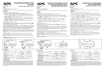 APC PM6U-GR surge protector Specification | Manualzz