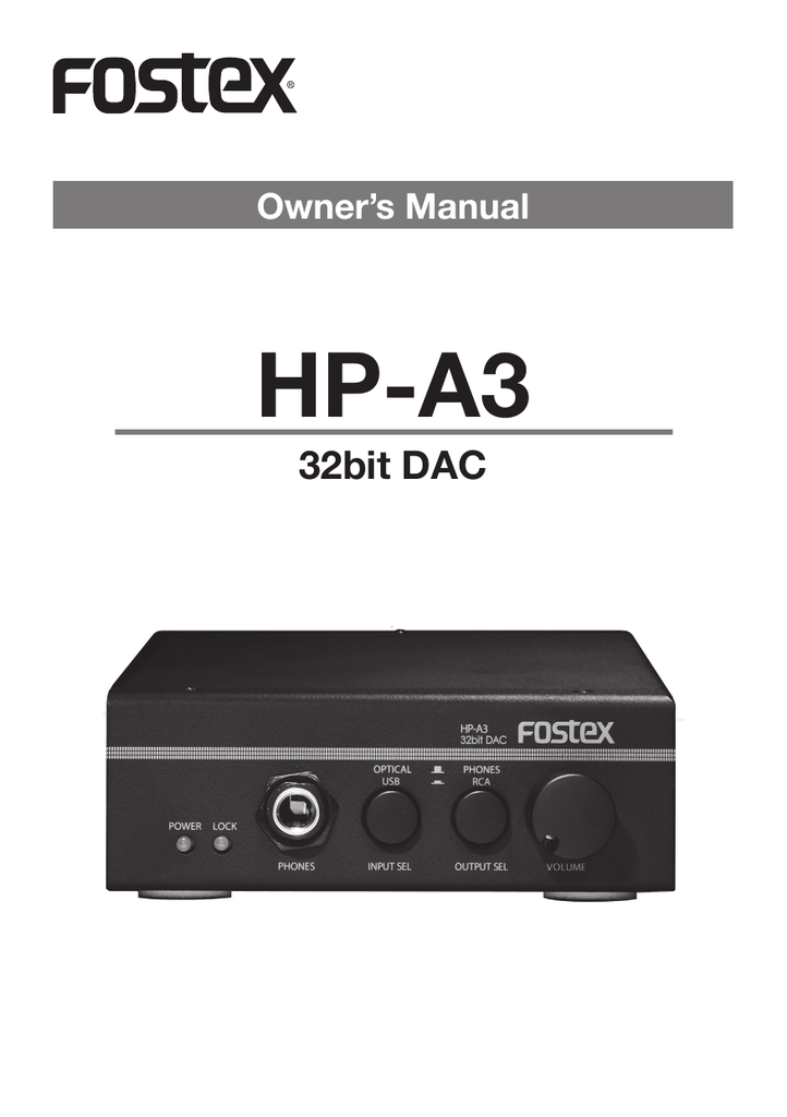 FOSTEX 32bit DAC & Headphone Amplifier HP-A3 White from Japan NEW with Tracking 