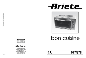 ARIETE 977 Bon Cuisine 380, 978 Bon Cuisine 380, Bon Cuisine 380 Owner's  manual | Manualzz