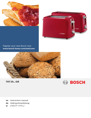 Bosch TAT3A011GB toaster Instruction manual | Manualzz