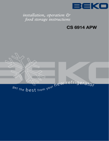 Beko CS6914AP Owner's manual | Manualzz
