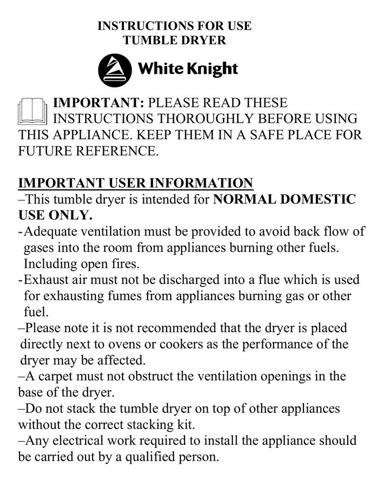 White Knight 44aw Tumble Dryer Wiring Diagram Wiring Diagram