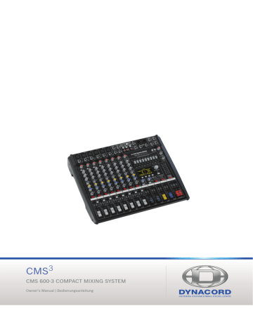 DYNACORD CMS600-3, CMS 600-3, CMS3 User manual | Manualzz