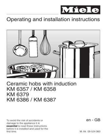 Miele KM6358 hob Manual | Manualzz