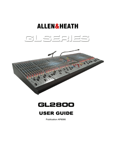 ALLEN & HEATH GL2800-48, GL2800, GL2800-40, GL2800-32, GL2800-24 User