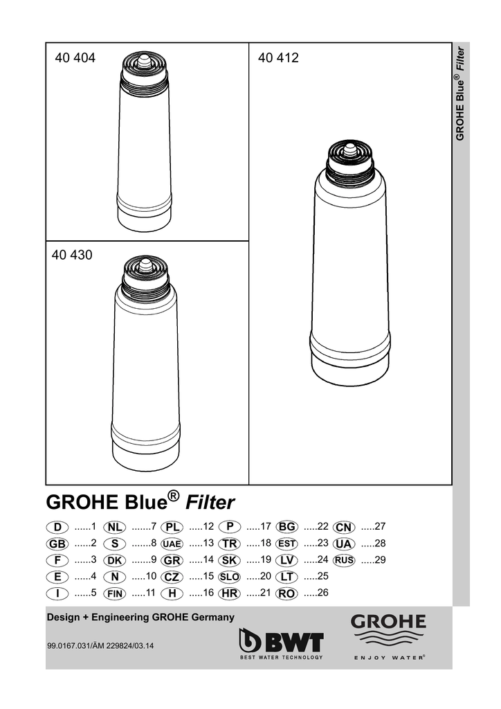 Grohe 40412001 Grohe Blue Filtro bwt 3000 lt.