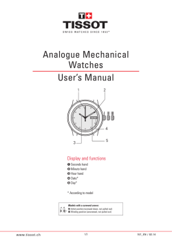 Tissot PRC 200 User manual User s manual manualzz