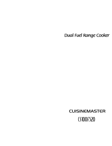 Leisure Cuisinemaster CS100F520 Owner's manual | Manualzz