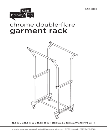 Honey-Can-Do GAR-01119 Adjustable Flared Double Garment Rack Black/Chrome 