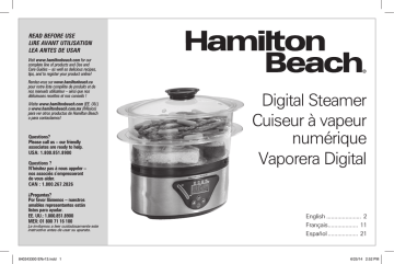 Hamilton Beach 37530A, 37530Z Manual de usuario | Manualzz